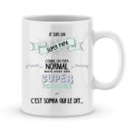 Mug personnalisé avec un prénom super papa