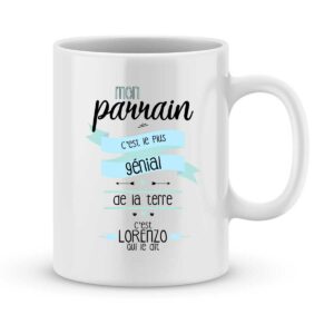 Mug personnalisé avec un prénom parrain est génial