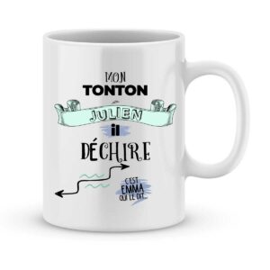 Mug personnalisé avec un prénom mon tonton il déchire