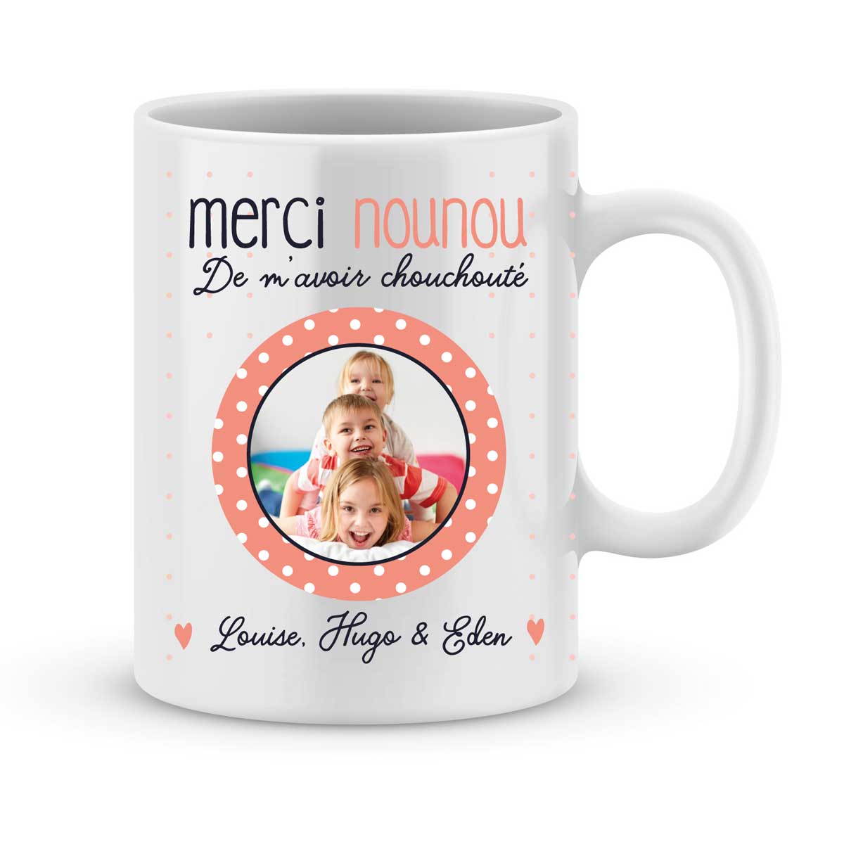 Mug Personnalisé - Merci Nounou Pour Nos Jolies Balades, Cadeau