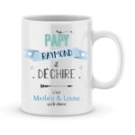 Cadeau papy - Mug personnalisé papy déchire avec prénom