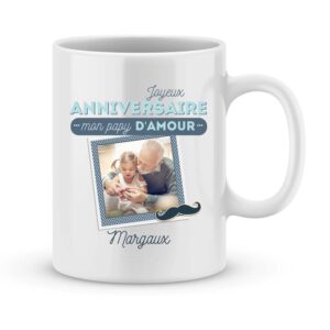 Cadeau anniversaire papy d'amour - Mug personnalisé photo