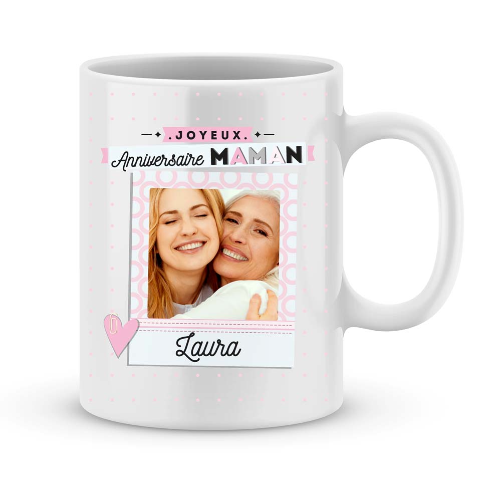 Cadeau anniversaire Joyeux Anniversaire Maman avec photo - Joli Mug