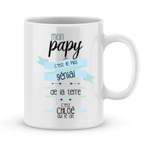 Cadeau papy c'est le plus génial - Mug personnalisé prénom
