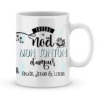 Cadeau tonton. Mug personnalisé prénom joyeux noël tonton