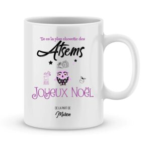 Cadeau noël atsem. Mug personnalisé joyeux noël