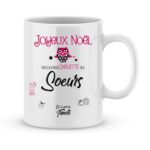 Cadeau noël soeur. Mug personnalisé joyeux noël