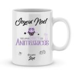 Cadeau noël animatrice. Mug personnalisé joyeux noël