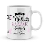 Cadeau mamie. Mug personnalisé prénom joyeux noël mamie