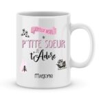 Cadeau soeur. Mug personnalisé joyeux noël p'tite soeur