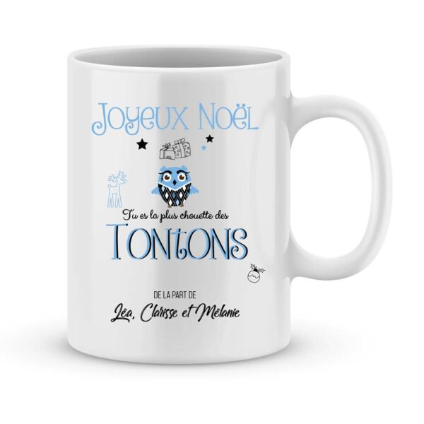Cadeau noël tonton. Mug personnalisé prénom joyeux noël