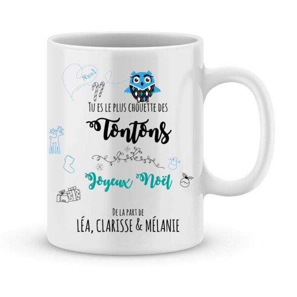 Cadeau noël tonton. Mug personnalisé prénom joyeux noël