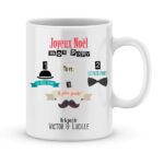 Cadeau papy. Mug personnalisé joyeux noël mon papy