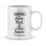 Cadeau personnalisé. Mug Joyeux Noël et excellente année