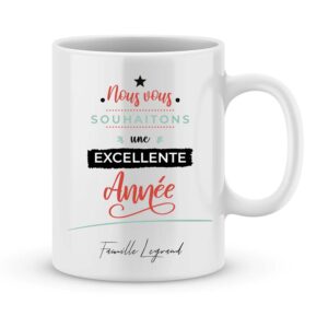 Cadeau personnalisé. Mug personnalisé excellente année