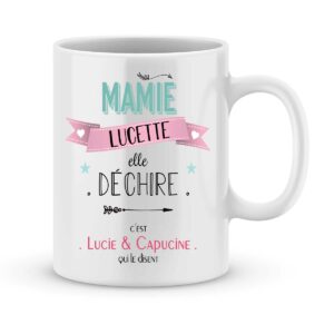 Cadeau mamie - Mug personnalisé ma mamie déchire