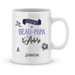 Cadeau beau papa. Mug personnalisé joyeux noël