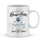 Cadeau beau-père. Mug personnalisé joyeux noël