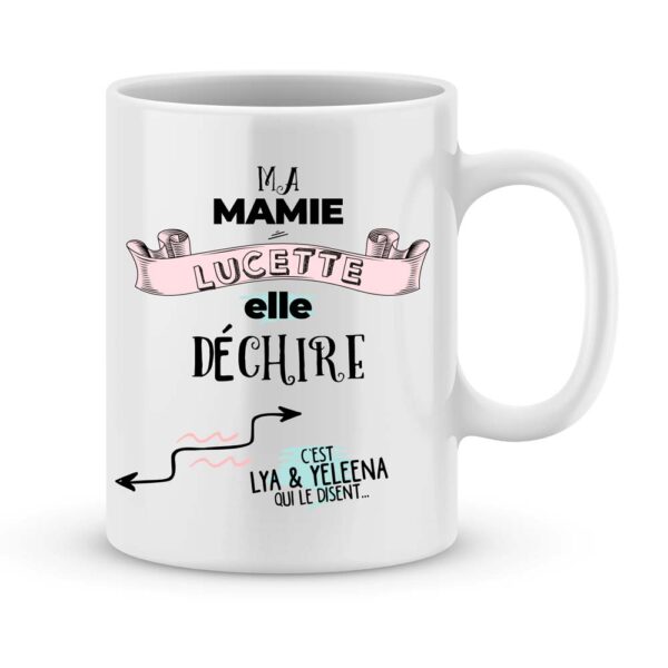 Cadeau mamie - Mug personnalisé ma mamie déchire