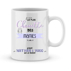 Cadeau mamie - Mug personnalisé chouette mamie