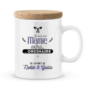 Cadeau mamie. Mug personnalisé avec prénom mamie extraordinaire