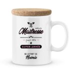 Cadeau maîtresse. Mug personnalisé avec prénom merci maîtresse