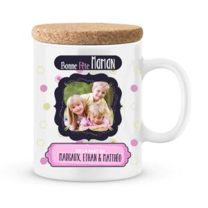 Cadeau fête des mères | Mug personnalisé bonne fête avec prénoms