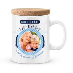 Cadeau fête des pères | Mug personnalisé bonne fête papa d'amour