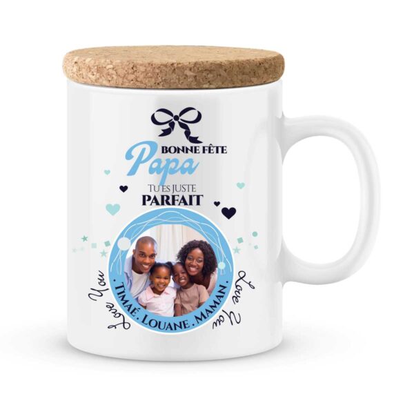 Cadeau papa  Mug personnalisé pour un papa presque parfait - JoliMug