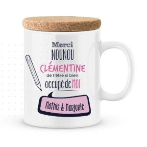 Cadeau nounou. Mug personnalisé merci de t'être si bien occupé de moi