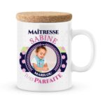 Cadeau maîtresse. Mug personnalisé maîtresse tu es parfaite avec prénoms