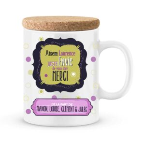 Cadeau atsem. Mug personnalisé juste envie de dire merci