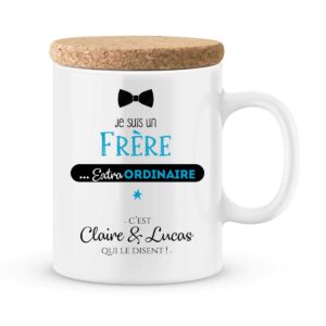 Cadeau frère | Mug personnalisé frère extraordinaire avec prénom