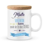 Cadeau maître. Mug personnalisé avec prénom juste merci maître