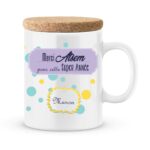 Cadeau atsem. Mug personnalisé avec prénom super année