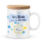 Cadeau maître. Mug personnalisé avec prénom super année