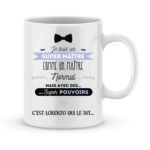 Cadeau maître I Mug personnalisé avec prénom maître super pouvoirs