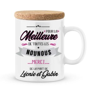 Cadeau nounou. Mug personnalisé pour la meilleure des nounous