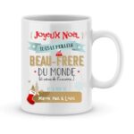 Cadeau noël beau-frère. Mug personnalisé meilleur beau-frère du monde