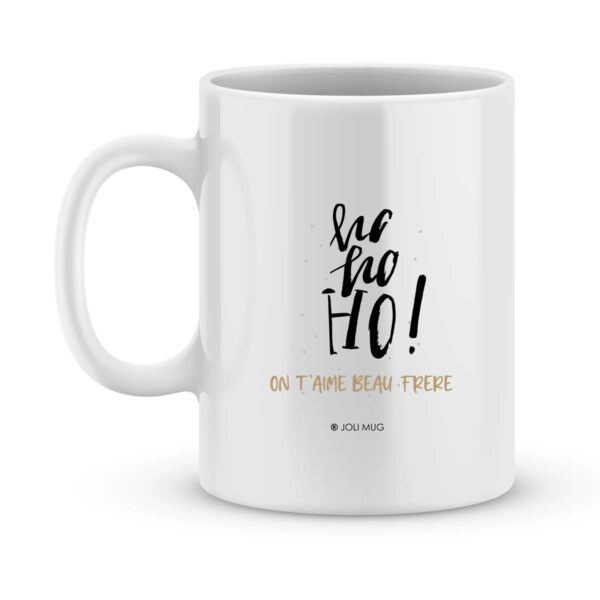 Cadeau noël beau-frère. Mug personnalisé joyeux noël beau-frère