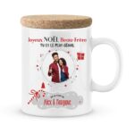 Cadeau beau-frère pour noël. Mug personnalisé noël beau-frère