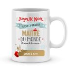 Cadeau noël maître. Mug personnalisé meilleur maître du monde