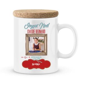 Cadeau noël pour maître. Mug personnalisé joyeux noël maître