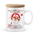 Cadeau noël pour maman. Mug joyeux noël personnalisé maman