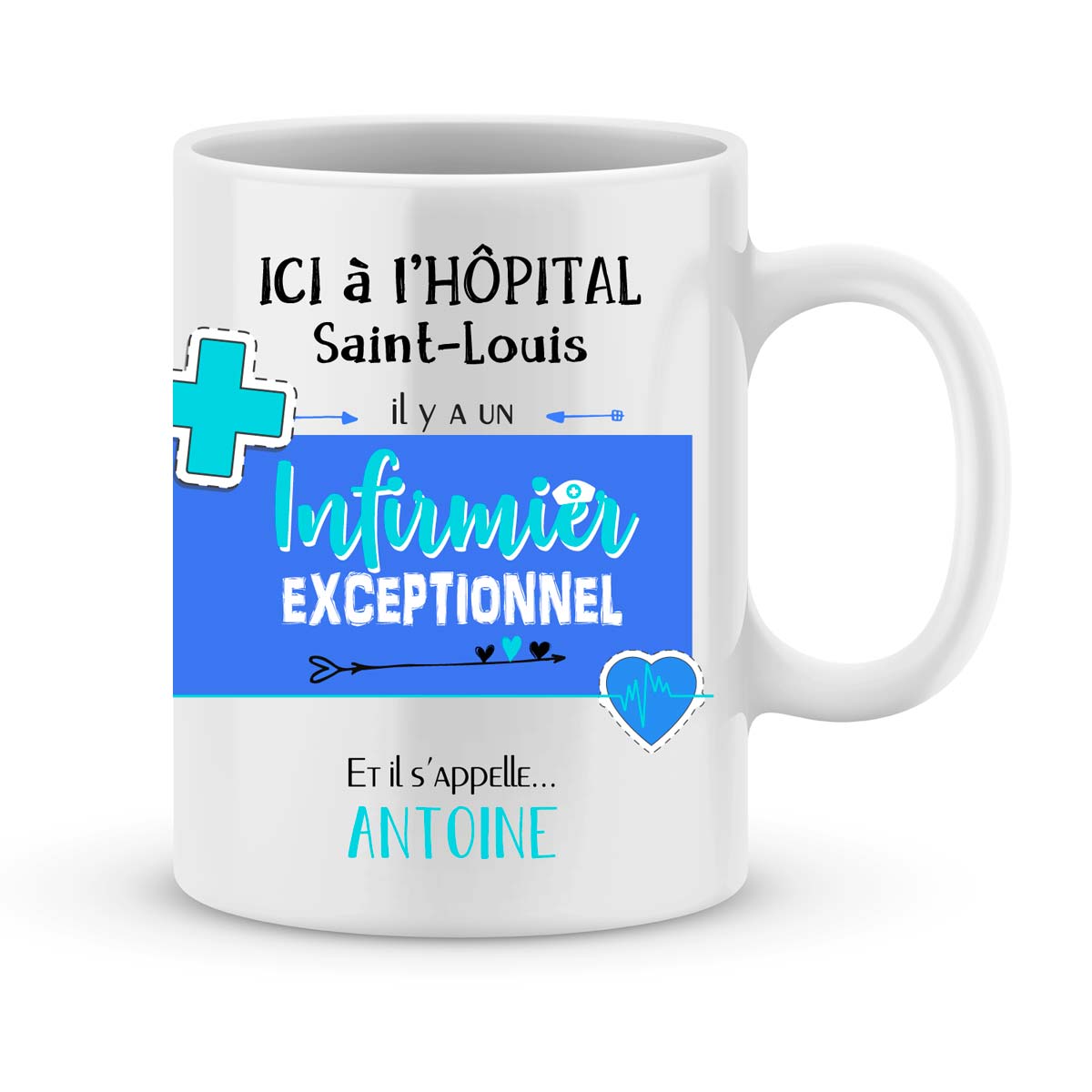 Cadeau pour infirmier - mug personnalisé pour infirmier