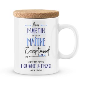 Cadeau maître. Mug personnalisé maître exceptionnel avec prénoms