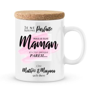 Cadeau fête des mères | Mug personnalisé je ne suis pas parfaite