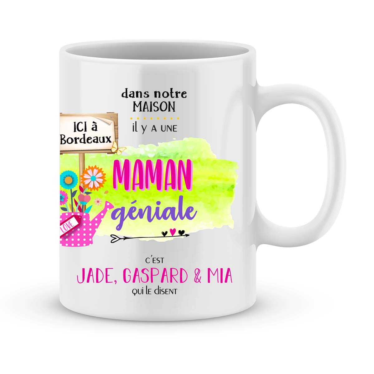 Cadeau maman  Idée cadeau de mug prénom maman géniale