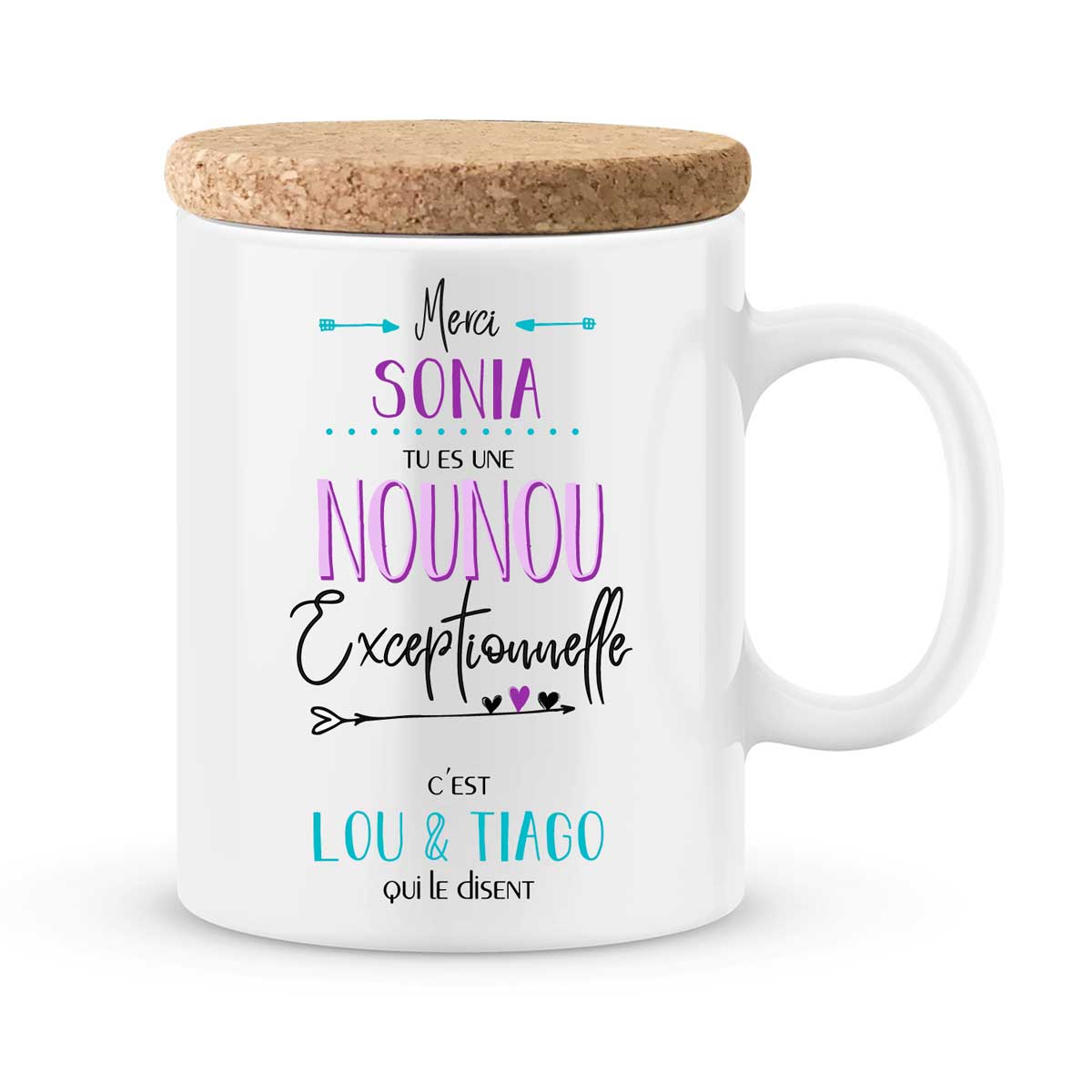 Mug Nounou D'amour - Par Métiers/Nounou - Mug-Cadeau