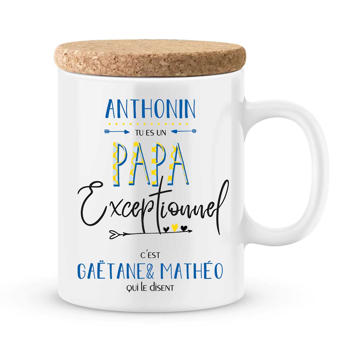 Cadeau noël papa. Mug personnalisé tu es le meilleur papa - Joli Mug